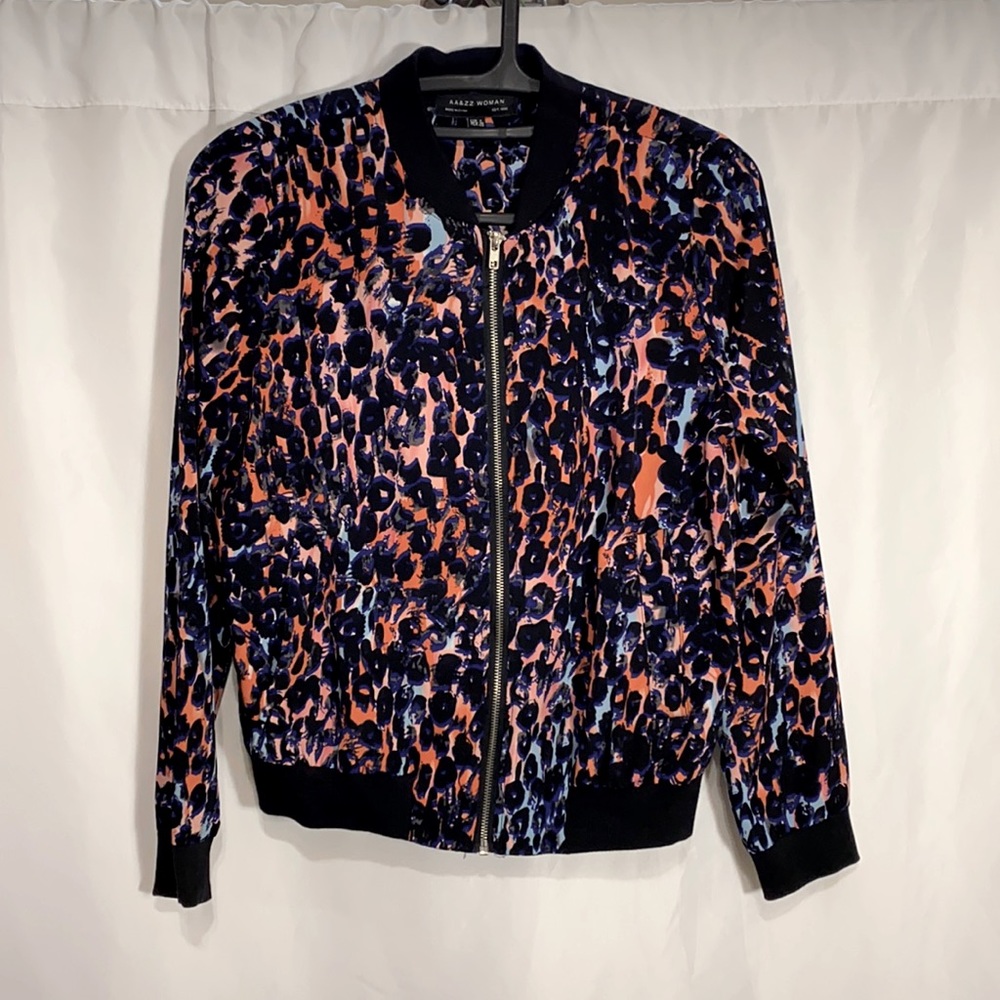 Leopard print summer bomber